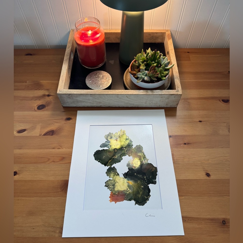New Original Signed Artwork Alcohol Ink on Paper 212